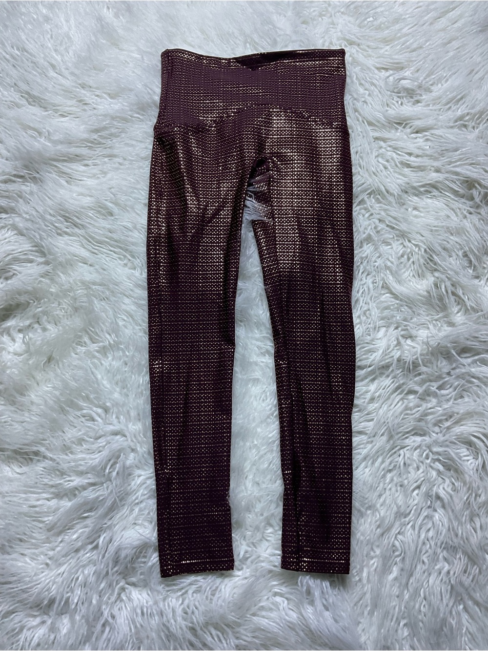Spanx Metallic Dot Print Active 7/8 Leggings